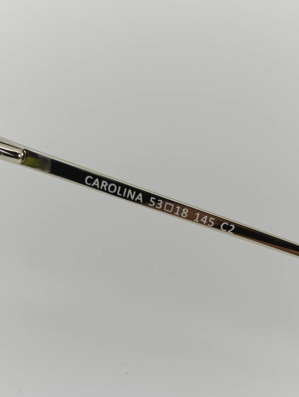 Carolina. Clear Lavender Cat-Eye Pale Gold Meta. Glasses for Women.